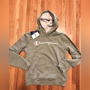 Champion Sage Green Pullover Fleece Hoodie NWT